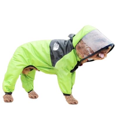 China XS-4XL Pet Viable Raincoat Dog Face Print Dog Raincoat Overalls Jacket Raincoat Clothes For Dogs Raincoat Suit for sale