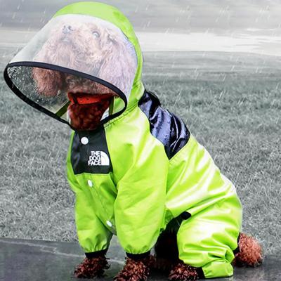 China Viable Dog Raincoat Dog Face Pet Clothes Waterproof Pet Coat Cat Jacket Water Resistant Overalls Dog Clothes for sale