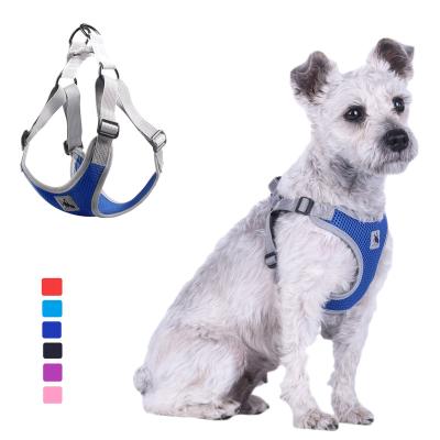 China Adjustable Dog Mesh Harness Reflective Pet Puppies Cat Vest Summer Soft Breathable Chest Strap for Small Medium Dogs for sale