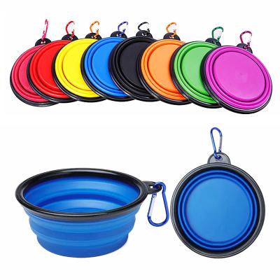 China Viable Collapsible Pet Bowls Pet Travel Bowl Silicone Puppy Cat Drinking Bowl Portable Outdoor Food Dispenser Driver Pet Feeding Product for sale