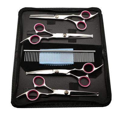 China Viable Stainless Steel Pet Grooming Scissors Up Curved Down Tool Kit Cat Hair Cutting Barber Cutting Edge Dog Animals Shears for sale