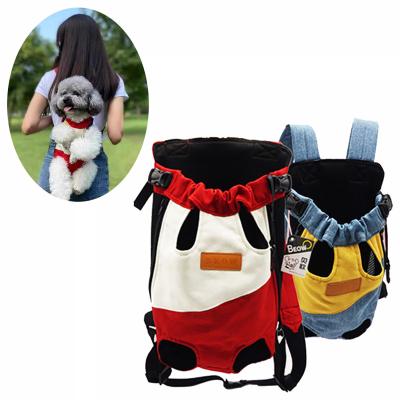 China Dog Cat Carrier Adjustable Backpack Mesh Breathable Outdoor Travel Bag Viable For Small Dog Cat Chihuahua Pet Backpack for sale