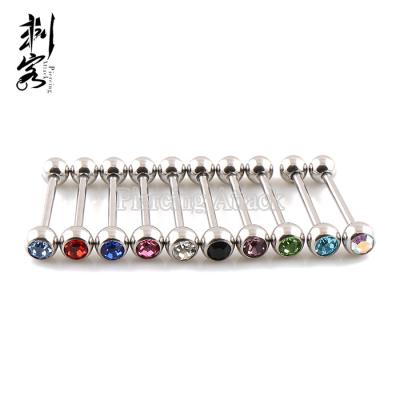 China Vintage 14G Body Jewelry Tongue Ring Mixed Colors for sale