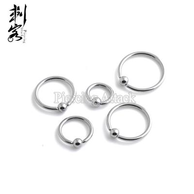 China CLASSIC Surgical Steel Captive Closure 16G 18G Rings Ball Body Piercing Jewelry for sale