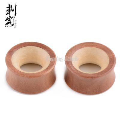 China Piercing Jewelry Saba Wood Plug Organic Wooden Body Tunnel for sale