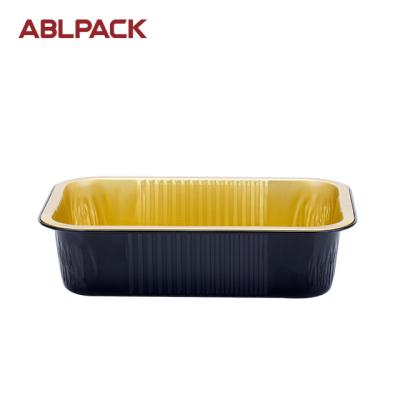 China For Food 750ml Food Grade Aluminum Foil Microwavable Container Lunch Box Tray With pp PET Takeout Lid for sale