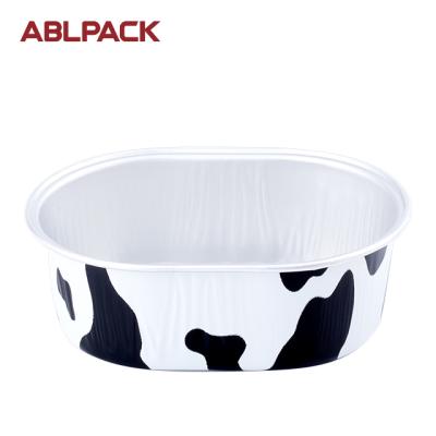 China For Food 68ml Aluminum Foil Cup High Quality Mini Cup Oval Container Pudding Cup for sale