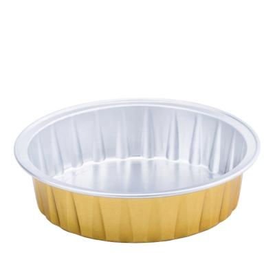 China Colorful Round 80ML/2.7oz Smooth Wall Aluminum Foil Eco-friendly Roasting Pan Ovenable Baking Cup for sale