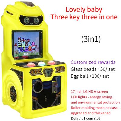 China Coin-Operated Arcade Gaming for sale Coin Pusher Three Key Three In One Button Game for sale