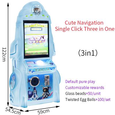 China Arcade Game Console Design Children'S Indoor Play Star Rocket Single-Button Three-In-One for sale