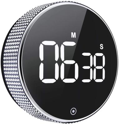 China Workable Large LCD Round Magnet Kitchen Timer Alarm Clock Stop Cooking Tool Cooking Alarm Timer with Clock Digital Kitchen Count Down for sale