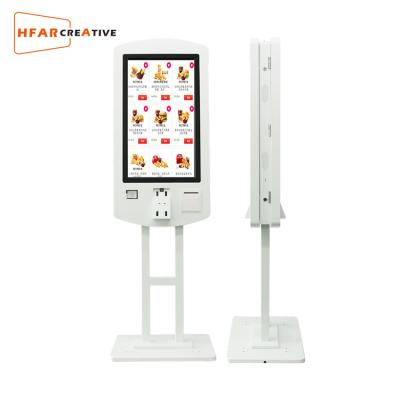 China Easy Setup Payment Ordering Double Used Fast Food Restaurant 32 Inch Single Screen Kiosk All In One Touch Self Service Kiosk for sale