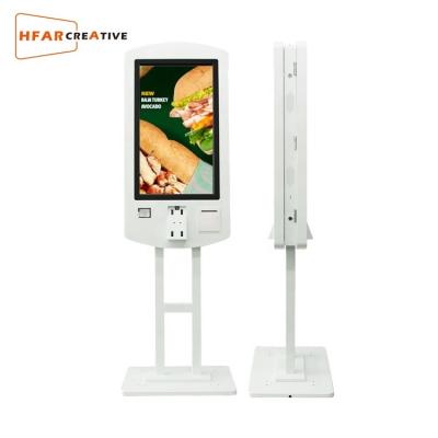 China Easy Installation 32 inch self-service kiosk self-service kiosk self-ordering double screen printing single menu kiosk for sale