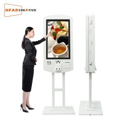 China Easy Installation 32 Inch Double LCD Digital Signage Single Self-Service Ordering Kiosk for sale