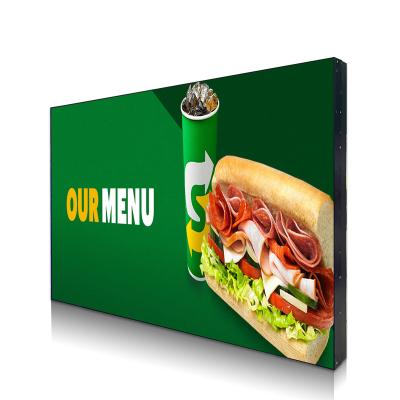 China Indoor 46 49 55 Inch Network WiFi LAN Bezel Less Restaurant Digital Menu Board for sale