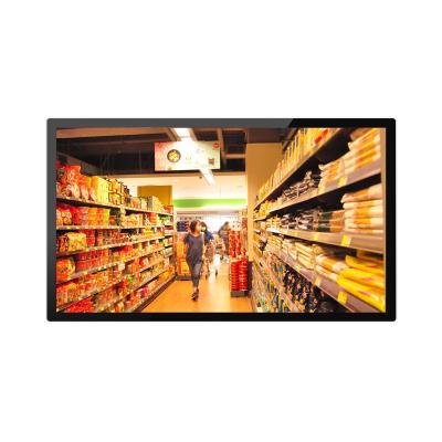 China 65 Inch Indoor Android Wall Mount Advertising Display Digital Signage With LCD Screen for sale