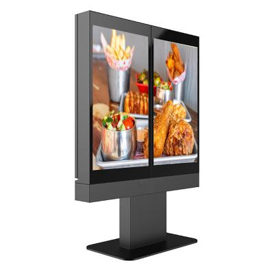 China Outdoor 2 Pieces 3 Pieces 55 Inch Outdoor Network Digital Control By Menu Board For QSR Restaurant for sale