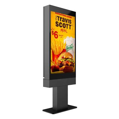 China Waterproof 55 Inch QSR Outdoor Restaurant Order By Menu Board Digital LCD Screen for sale