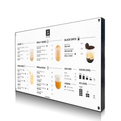 China Indoor Full Color 49Inch LCD Bezel Less Screen Network Digital Menu Board Screen for sale