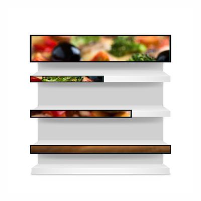 China Indoor Ultra Wide Stretched Bar Lcd Advertising Display Use For Supermarket for sale