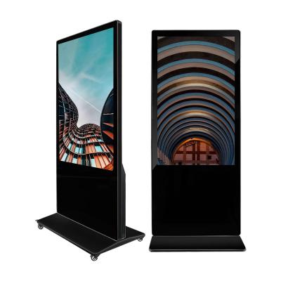 China 65 Inch Indoor Floor Stand Kiosk Automatic Digital Signage Sanitizer Dispenser With 65 Inch LCD Screen for sale