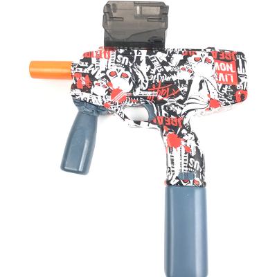 China Electronic Toy Amazon Big Selling Electric Shockwave Children Gel Ball Shockwave Gun Hydrogel Uzi Toy Gun Graffiti Colors for sale