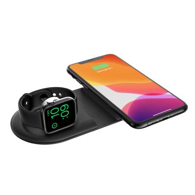 China With Tiles 2-in-1 Qi Charging Dock 15W Portable Foldable Magnetic Wireless Charger For Apple, Huawei, Xiaomi for sale