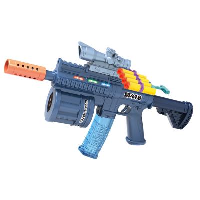 China Three-in-one bubble machine Amazon hot-selling three-in-one electric bubble machine bullet gun target shooting soft bubble gun for sale