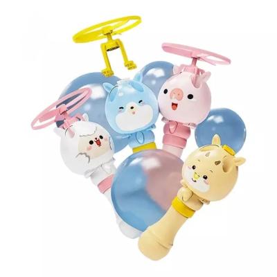 China Wholesale Animal Cartoon Bubble Dragonfly Magic Wand Bubble Machine Kids Bamboo Flying Outdoor Toy for sale