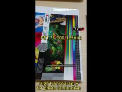 photo photography pet thermal lamination film crystal and high transparency