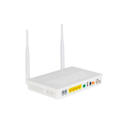 China KEXINT FTTH GEPON ONU Weiß des Ausrüstungs-Netz-Router-4GE 3FE CATV WIFI zu verkaufen