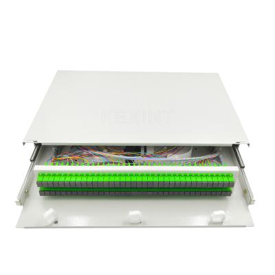 China Optic Distribution Frame ODF Fiber Optic Patch Panel SC LC 72 Ports 2U Rack Mount for sale