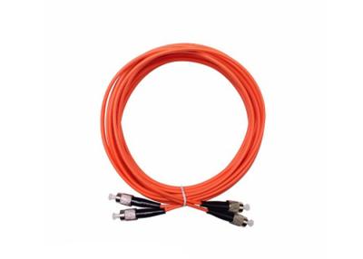 China FC-FC OM2 Duplex Fiber Optic Patch Cord 15m 50/125 Orange LSZH 2*3.0mm for sale