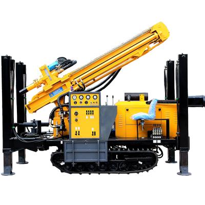 China Crawler Type 300m Portable Water Wells Rock Drill Rig 180m 200m Hydraulic Air Water Well Rig for sale