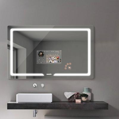 China Manufacturer Luminous Chinese Smart Mirror TV Led Bathroom Mirror LCD Display Show Digital Magic Mirror for sale