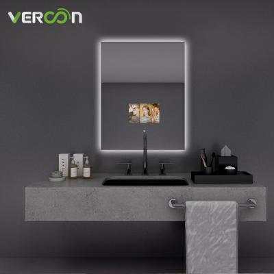 China Vercon Industrial Magic Vanity Touch Screen Display Mirror Bathroom Led Mirror Smart Android Mirror for sale