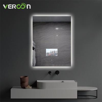 China Vercon Bright IP65 Waterproof LED Illuminated Smart Bathroom Mirror With Speaker for sale