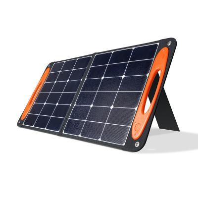 China Sunpower Solar Panel 40w 60w 100w Foldable Portable Solar Panel Charger for Laptops 158.75mmx158.75mm for sale