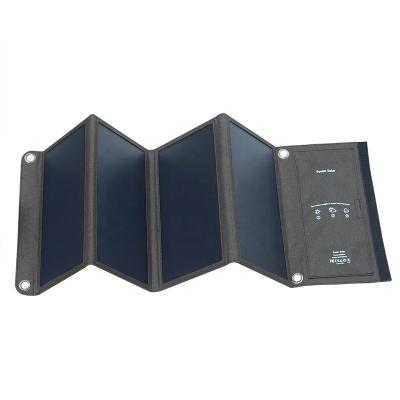 China 28w Usb 2 Port Sunpower Chargering Solar Panels Solar Panel Foldable Mobile Portable Foldable Charger With Digital Ammeter 12.59*6.77*0.078inch for sale