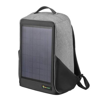 China Solar Panel Backpack with USB Charger 2019 Universal Outdoor Soft Waterproof Solar Backpack Laptop Backpack Carry Solar Panel Bag Mochila with USB Charging for sale