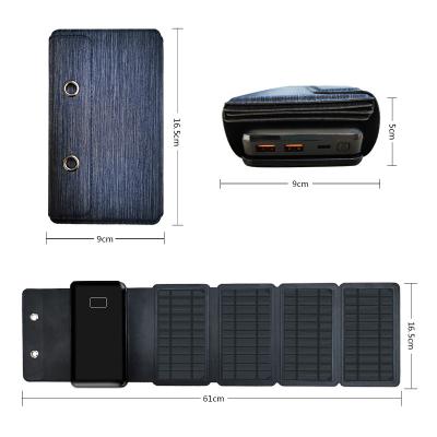 China 2020 Best-selling Solar Panel Charging Dual Power Bank USB Power Bank 20000mah Wireless Waterproof Solar Charger for sale