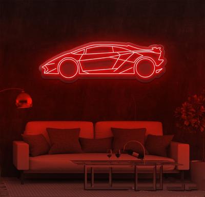 China Custom Buildings LED Neon Sign Advertising Neon Light Man Cave Sign Decor With Car Enthusiast Gifts Light Up Letters for sale