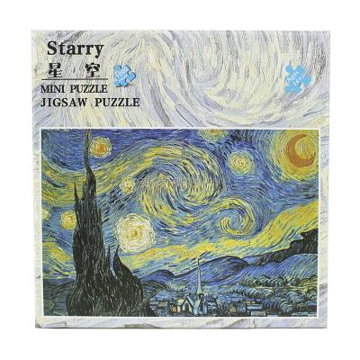 China Recyclable material ready to ship on sale 1000piece starry mini puzzle 38x26cm with carton 54sets factory price only MOQ one accept customized too for sale