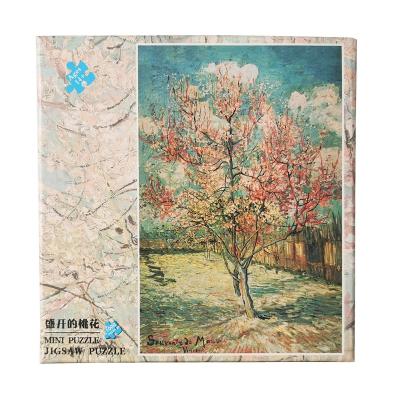 China 100% eco-friendly peach flowers in full bloom. Ready To Ship Mini 1000 Pieces 38x26cm Printing Adult Paper Puzzle for sale