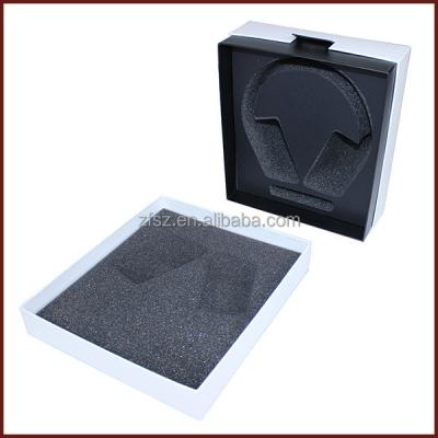 China Recycled Materials Foam Sponge Tray Anti-static Paper Box With Black Card Interior for sale