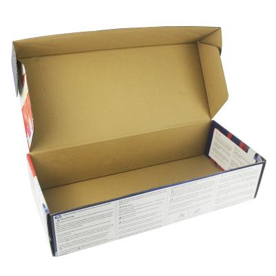 China Recycled Materials Printing Airplane Shape Strong Shipping Corrugated Paper Box For Car Modified Accessories Delivery Cardboard For Front Bar Exhaust Kit for sale