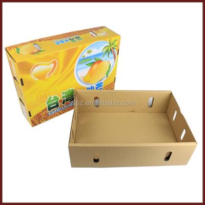 China Recycled Materials Ventilation Holes On Corrugated Paper With Full Color Mobile Paper Fruit Box for sale