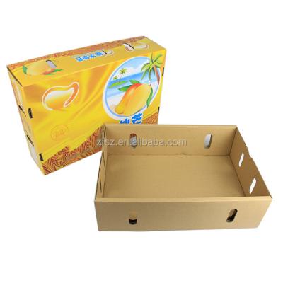 China Recycled Materials Shipping Full Color Corrugated Package Printing Paper Fruit Box for sale