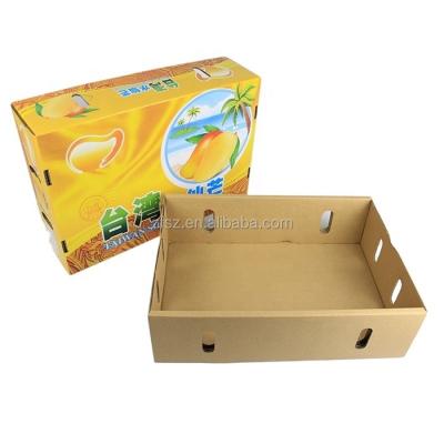 China Recycled Materials Fruit Pack Paper Box Shipping Corrugated Lid And Bottom Style Use For Supermarket Display And Stored for sale