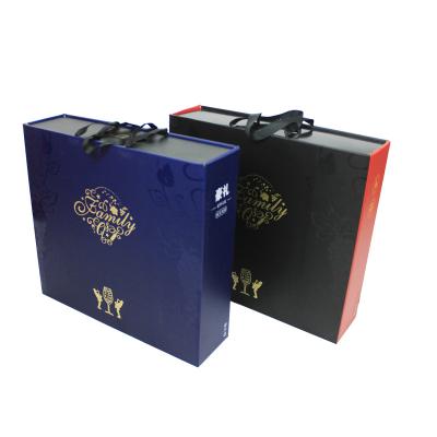 China Wholesale Materials Recycled Materials Wine Glass Bottle Paper Cardboard Gift Boxes for sale